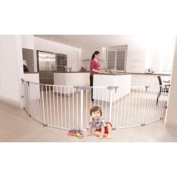 Bramka zabezpieczająca dziecko Dreambaby kojec bezpieczeństwa Royale Converta 3w1 (W:85-375cm x H:74cm) biała