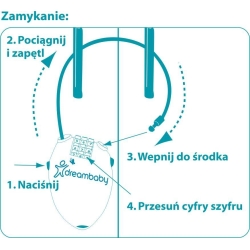 DreamBaby Zamknięcie elastyczne z szyfrem PCR808