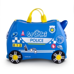 TRUNKI Jeżdżąca walizeczka Radiowóz Percy Walizka na kółkach + naklejki