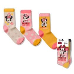 Skarpetki dziecięce 3 pary z motywem Minnie Mouse skarpety dla dziecka rozmiar 27-30