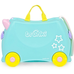 TRUNKI Jeżdżąca walizeczka Jednorożec Unicorn Una TRU-0287 Walizka na kółkach + naklejki