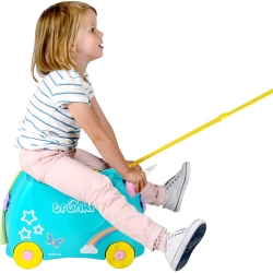 TRUNKI Jeżdżąca walizeczka Jednorożec Unicorn Una TRU-0287 Walizka na kółkach + naklejki