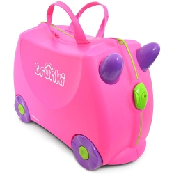 TRUNKI Jeżdżąca walizeczka różowa Trixie Pink TRU-P062 Walizka na kółkach