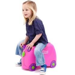 TRUNKI Jeżdżąca walizeczka różowa Trixie Pink TRU-P062 Walizka na kółkach