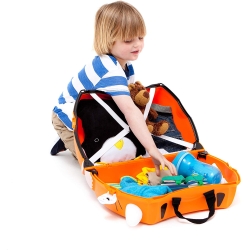 TRUNKI Jeżdżąca walizeczka Tygrysek Tiger Tipu Orange TRU-T085 Walizka na kółkach