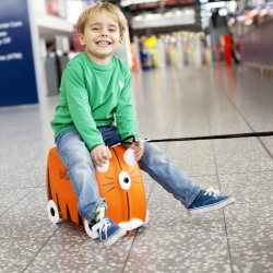 TRUNKI Jeżdżąca walizeczka Tygrysek Tiger Tipu Orange TRU-T085 Walizka na kółkach