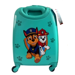 Jeżdżąca walizka podróżna Psi Patrol turkusowa duża Nickelodeon Walizeczka na kółkach