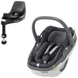 Maxi Cosi Coral 360 Essential Graphite obrotowy fotelik samochodowy - zestaw z bazą FamilyFix 360