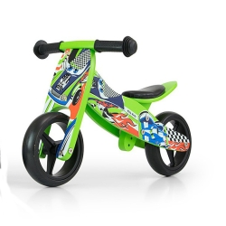 Milly Mally pojazd JAKE GREEN CARS rowerek biegowy trójkołowy lub dwukołowy pojazd dla dziecka