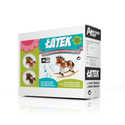 Konik na biegunach ŁATEK ciemny brąz koń bujany na płozach bujakach firmy Milly Mally