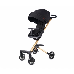 Qplay EASY Golden Black wózek dziecięcy - lekki, dwustronny wózeczek spacerówka