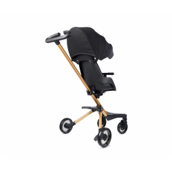 Qplay EASY Golden Black wózek dziecięcy - lekki, dwustronny wózeczek spacerówka