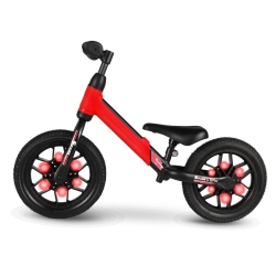 Rowerek biegowy dla dziecka SPARK Red z kołami LED QPlay Milly Mally