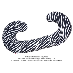 Motherhood Kojec kolor Zebra Niebieska poduszka dla kobiet w ciąży i po porodzie