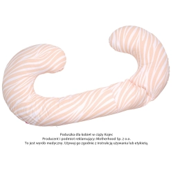 Motherhood Kojec kolor Zebra Łososiowa poduszka dla kobiet w ciąży i po porodzie