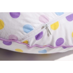 Motherhood poszewka na poduszkę Fasolka różowo niebieskie kropeczki