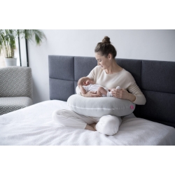 Motherhood Fasolka PREMIUM kolor Classics szary - poduszka ułatwiająca karmienie piersią