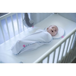 Otulaczek Zip&Swaddle dwupak rozmiar 1 (2,5-5 kg) Motherhood Classics niebieskie 2 sztuki