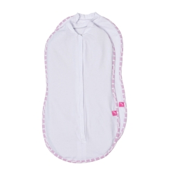 Otulaczek Zip&Swaddle dwupak rozmiar 1 (2,5-5 kg) Motherhood Classics różowy 2 sztuki