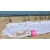 Ręcznik plażowy z organicznego muślinu bawełnianego 100x175 cm Motherhood Niebieskie Kropeczki