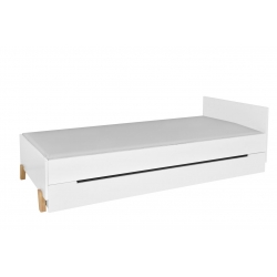 Novelies ZARA WHITE łóżeczko 90x200 cm tapczanik z szufladą - dodatkowe spanie