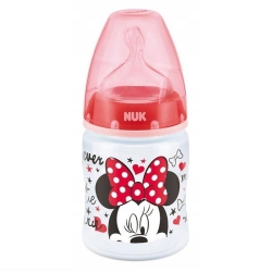 Butelka First Choice+ 150ml smoczek silikonowy 1M dla dziecka 0-6 miesięcy Nuk Myszka Miki