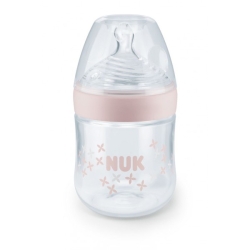 Butelka NATURE SENSE 150 ml ze smoczkiem silikonowym NUK 743719 2 KOLORY niebieski lub różowy