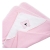 Okrycie kąpielowe FROTTE ręcznik z kapturkiem 100x100 cm Bocioland MIŚ różowe