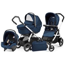 Peg Perego BOOK 51 XL Sportivo Modular GEO NAVY na stelażu WHITE BLACK zestaw 3w1