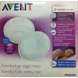 Avent Philips Jednorazowe wkładki laktacyjne 20 wkładek na noc SCF253/20