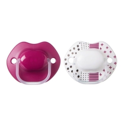 Tommee Tippee smoczki uspokajające URBAN Girl zestaw 2x smoczek dla dziecka 6-18 miesięcy