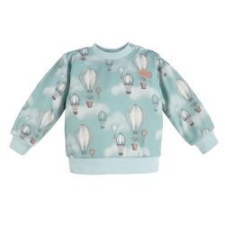 Eevi bluza dresowa BALLOONS turkusowa bluzka dziecięca rozmiary 80-104 cm