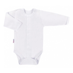 Eevi body rozpinane z długim rękawem WHITE BASIC białe rozmiary 50, 56, 62 cm