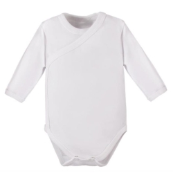 Eevi body zakładane z długim rękawem WHITE BASIC białe rozmiary 50, 56 cm