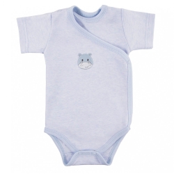 Eevi body zakładane kopertowo z krótkim rękawem BABY LOVE niebieskie rozmiary 46, 56 cm