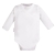 Eevi body rozpinane z długim rękawem WHITE BASIC białe rozmiary 50, 56,62 cm