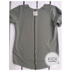 KIDI bluzka dresowa z krótkim rękawem KHAKI super cienka bawełna rozmiary 80,86,110,116 cm