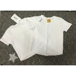 KIDI bluzka T-shirt BIAŁY bluzeczka z krótkim rękawem super cienka rozmiary 74-122 cm
