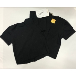 KIDI bluzka T-shirt CZARNY bluzeczka z krótkim rękawem super cienka rozmiary 68-122 cm