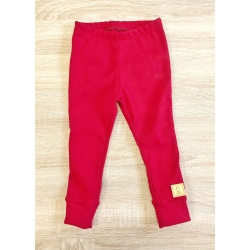 KIDI spodnie dziecięce długie Legginsy Prążek Red rozmiary 80 ,86,92 cm