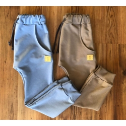 KIDI spodnie dziecięce długie BAGGY CAMEL brązowe rozmiary 92,116 cm