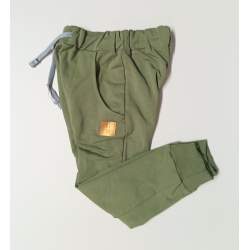 KIDI spodnie długie dresowe Khaki na wzrost 122 cm