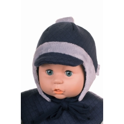 MirMar czapka zimowa MACIEK granatowa czapeczka dla dziecka na obwód głowy 38 cm