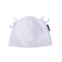MirMar czapka bawełniana mycka PIPI biała czapeczka dla dziecka obwód głowy 36, 38 cm