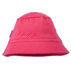MirMar kapelusz Gapulek koralowy w groszki kapelusik na lato obwód głowy 48, 50 cm