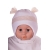 MirMar Czapka zimowa ocieplana LOLA welurowa czapeczka dla dziecka na obwód głowy  34cm  wcześniak