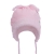 MirMar Czapka zimowa ocieplana MAJA różowa welurowa czapeczka dla dziecka na obwód głowy 36, 40 cm