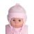 MirMar czapka zimowa ocieplana MAŁGOŚ różowa czapeczka dla dziecka na obwód głowy 38 cm