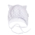 MirMar Czapka przejściowa 0 KOTEK biała czapeczka dla dziecka na obwód głowy 34 cm