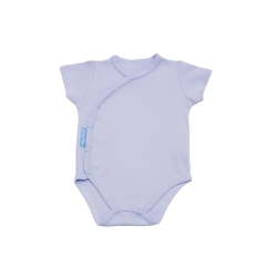 Mumco body rozpinane z krótkim rękawem NIEBIESKIE gładkie rozmiary 44-68 cm